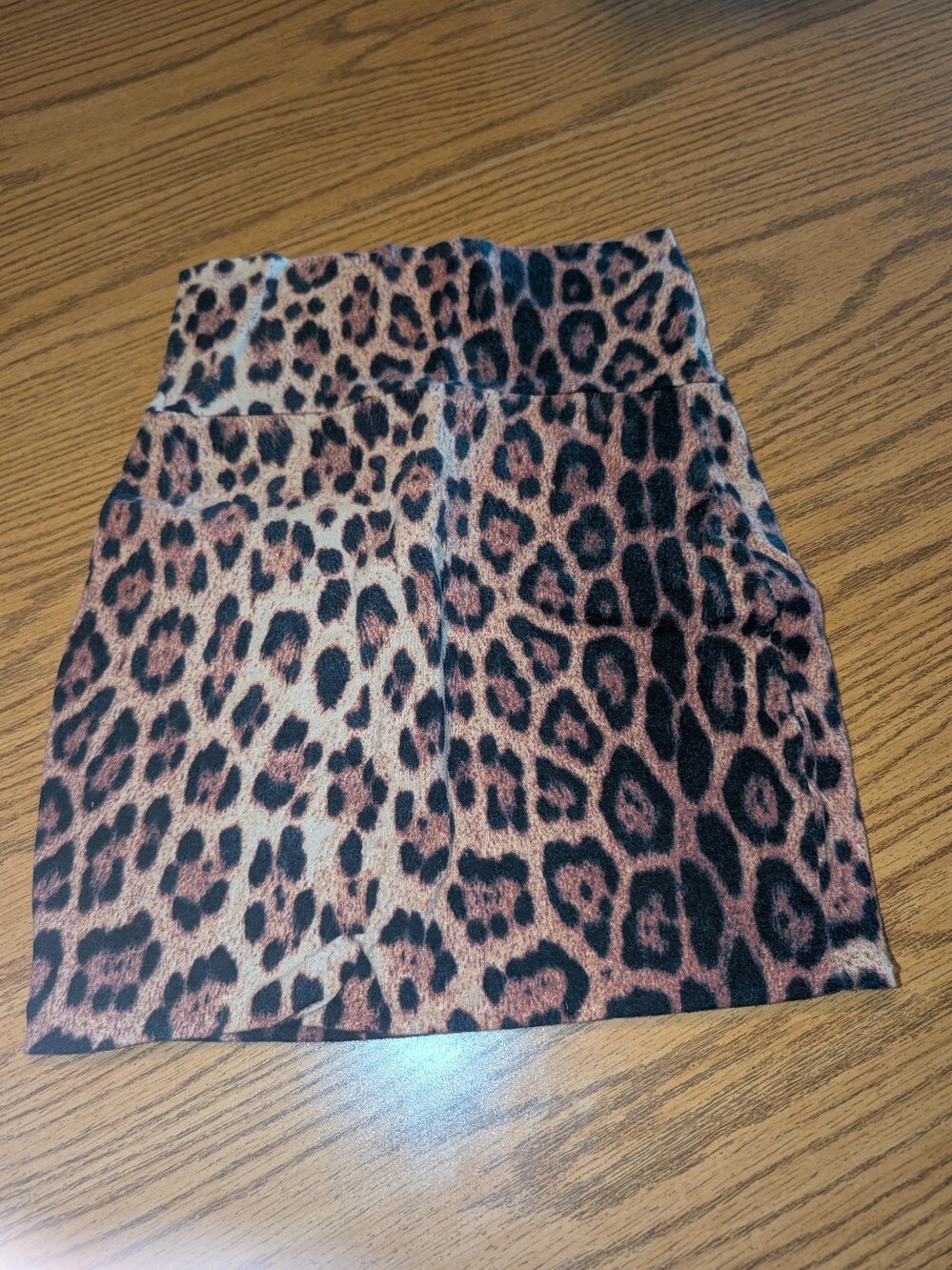 Leopard Print Mini Skirt - Brown/Black